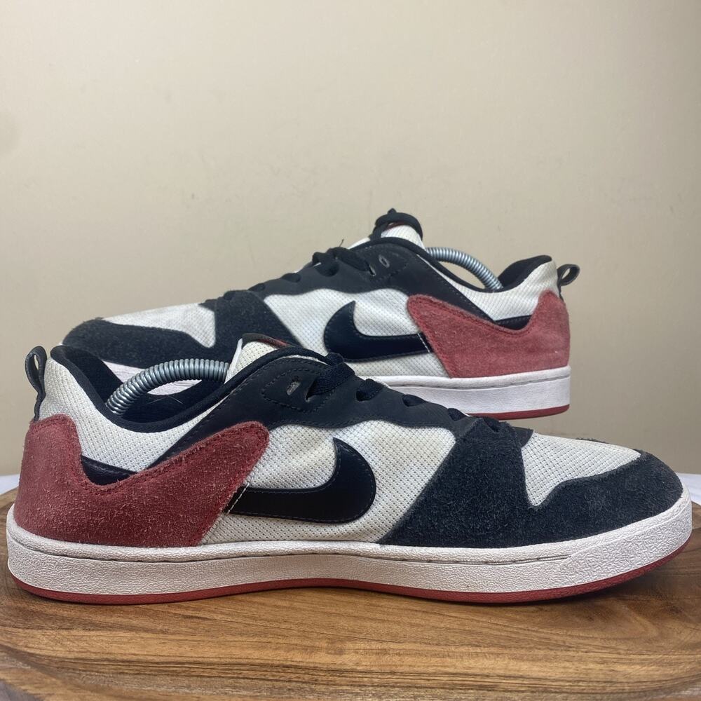 Nike Alleyoop SB White University Red Mens Black White Red Size 12 Low Top Shoes - Picture 5 of 9